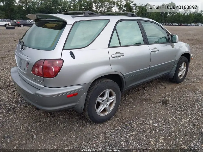 2000 Lexus Rx 300 VIN: JT6HF10U8Y0160897 Lot: 45682507