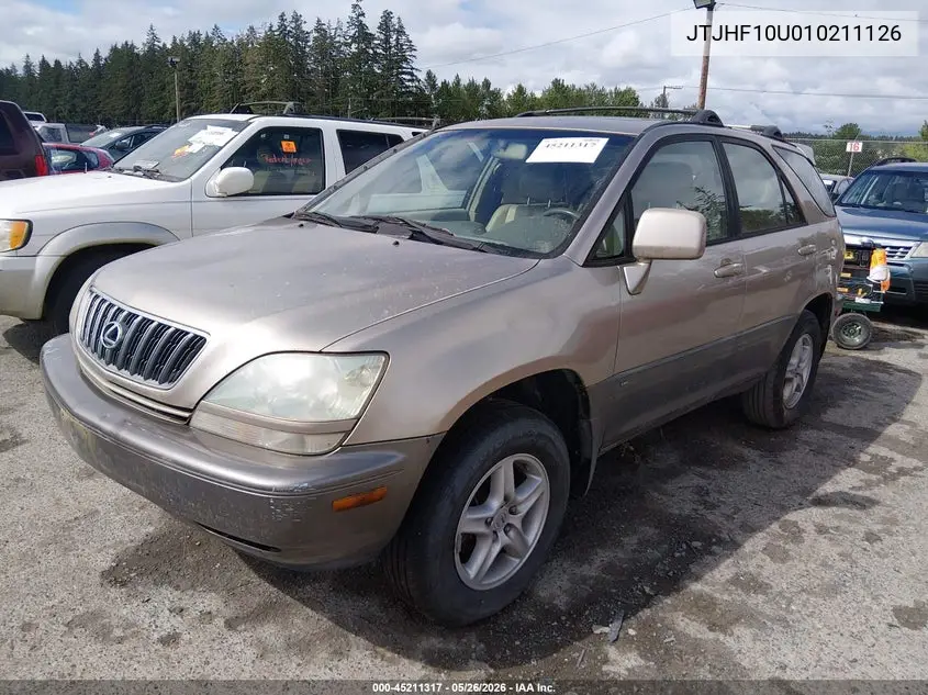 2001 Lexus Rx 300 VIN: JTJHF10U010211126 Lot: 45211317