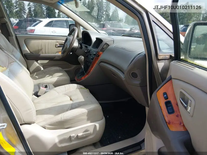 2001 Lexus Rx 300 VIN: JTJHF10U010211126 Lot: 45211317