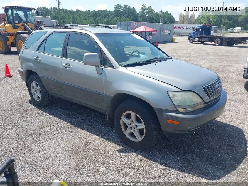 2002 Lexus Rx 300 VIN: JTJGF10U820147849 Lot: 45642024