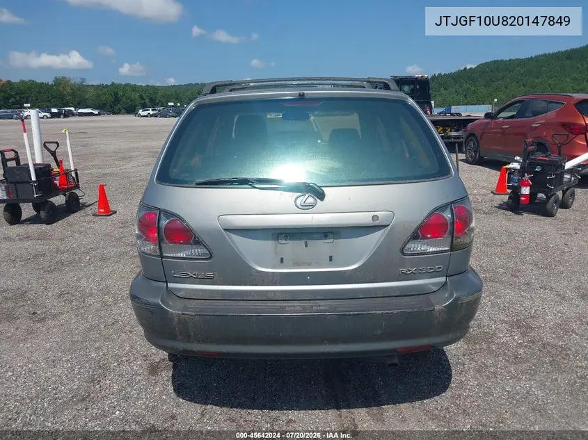 2002 Lexus Rx 300 VIN: JTJGF10U820147849 Lot: 45642024