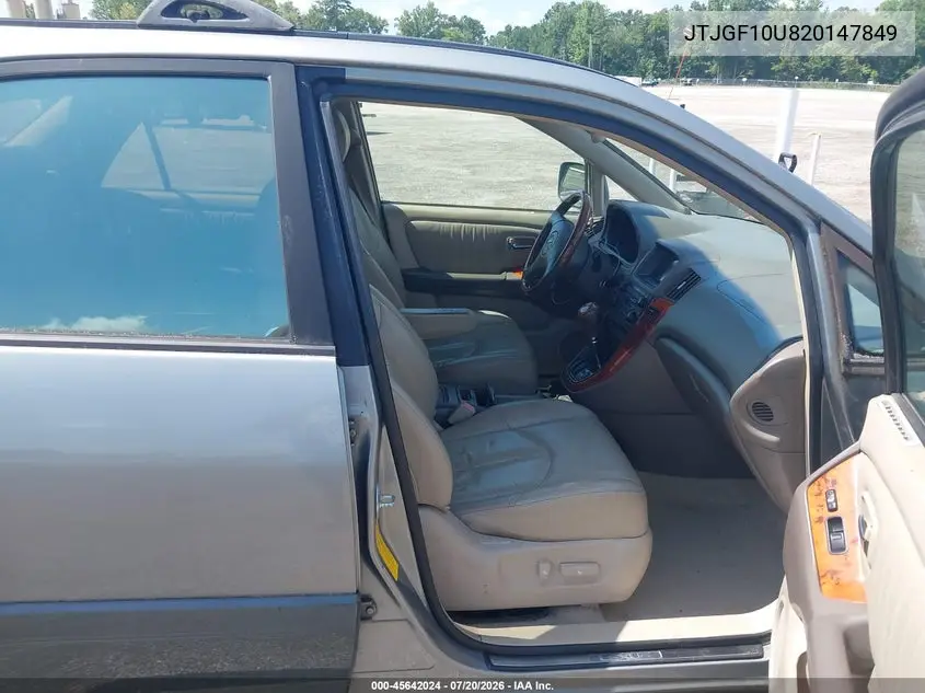 2002 Lexus Rx 300 VIN: JTJGF10U820147849 Lot: 45642024