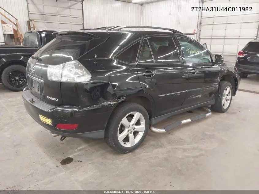 2004 Lexus Rx 330 VIN: 2T2HA31U44C011982 Lot: 45386471