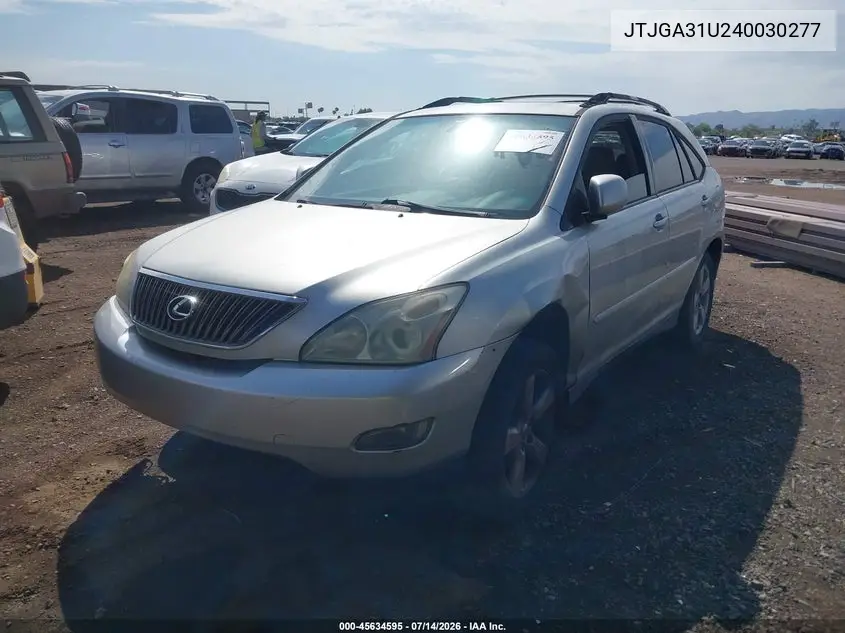 2004 Lexus Rx 330 VIN: JTJGA31U240030277 Lot: 45634595