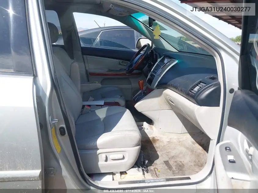 2004 Lexus Rx 330 VIN: JTJGA31U240030277 Lot: 45634595