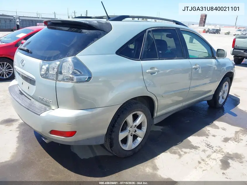 2004 Lexus Rx 330 VIN: JTJGA31U840021101 Lot: 45639461