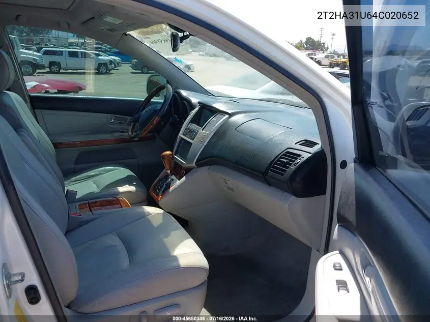 2004 Lexus Rx 330 VIN: 2T2HA31U64C020652 Lot: 45650346