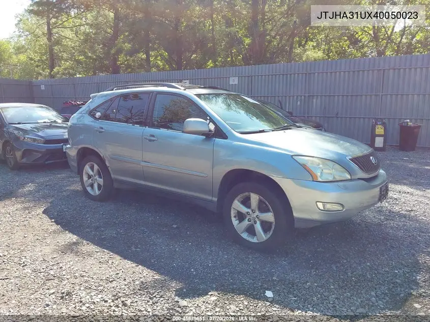 2004 Lexus Rx 330 VIN: JTJHA31UX40050023 Lot: 45679651
