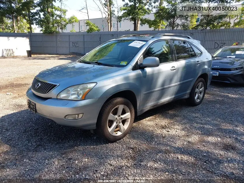 2004 Lexus Rx 330 VIN: JTJHA31UX40050023 Lot: 45679651