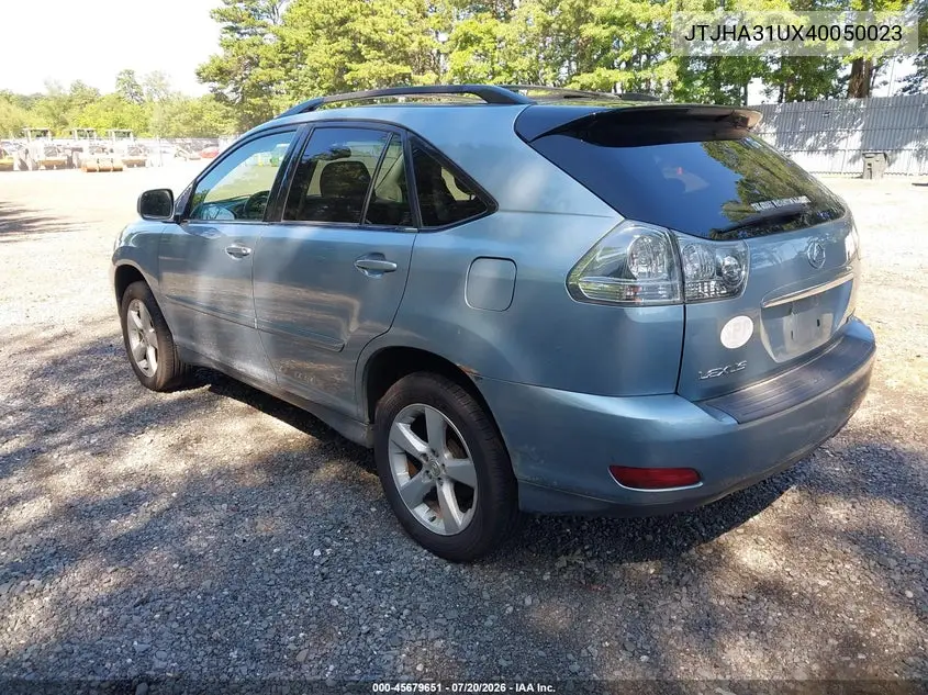 2004 Lexus Rx 330 VIN: JTJHA31UX40050023 Lot: 45679651
