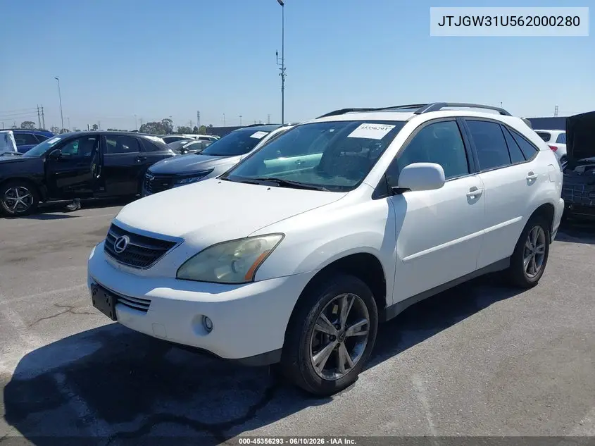 2006 Lexus Rx 400H VIN: JTJGW31U562000280 Lot: 45356293