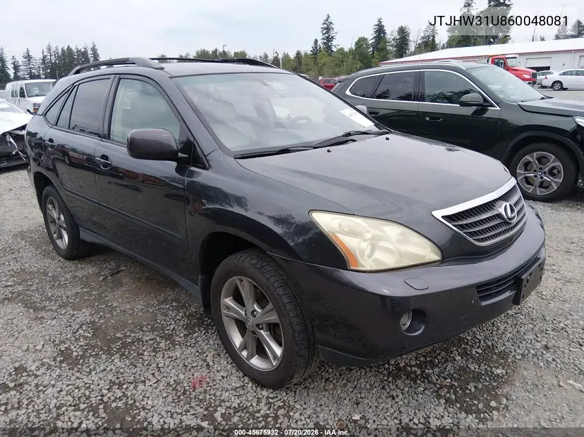 2006 Lexus Rx 400H VIN: JTJHW31U860048081 Lot: 45675932