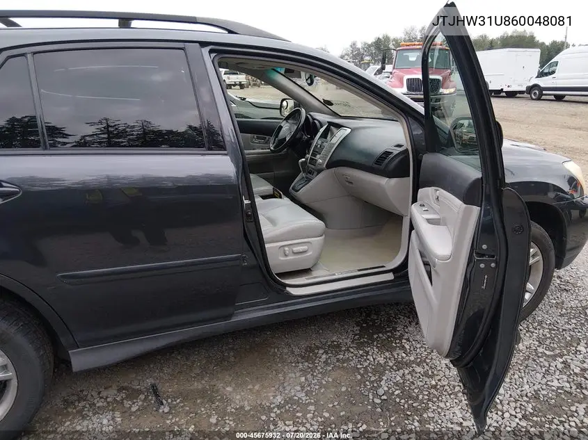 2006 Lexus Rx 400H VIN: JTJHW31U860048081 Lot: 45675932