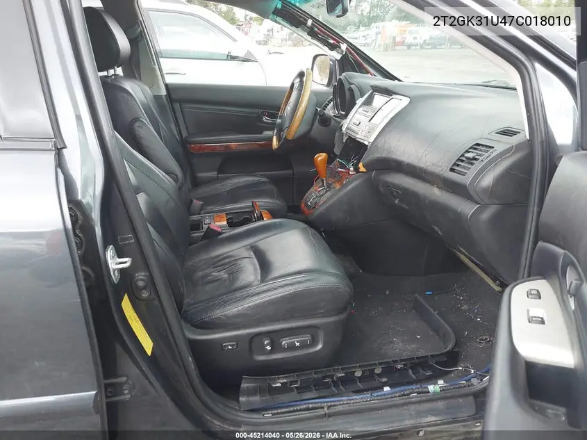 2007 Lexus Rx 350 VIN: 2T2GK31U47C018010 Lot: 45214040