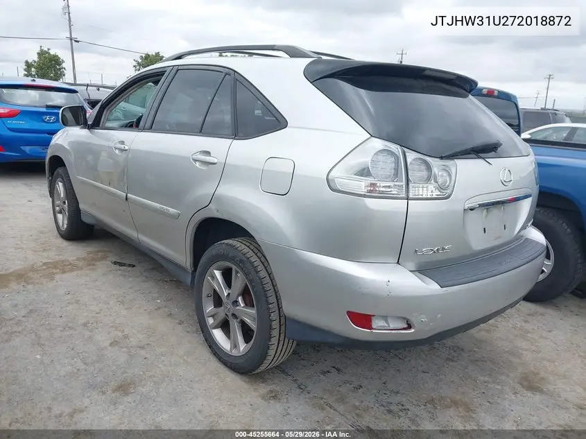 2007 Lexus Rx 400H VIN: JTJHW31U272018872 Lot: 45255664