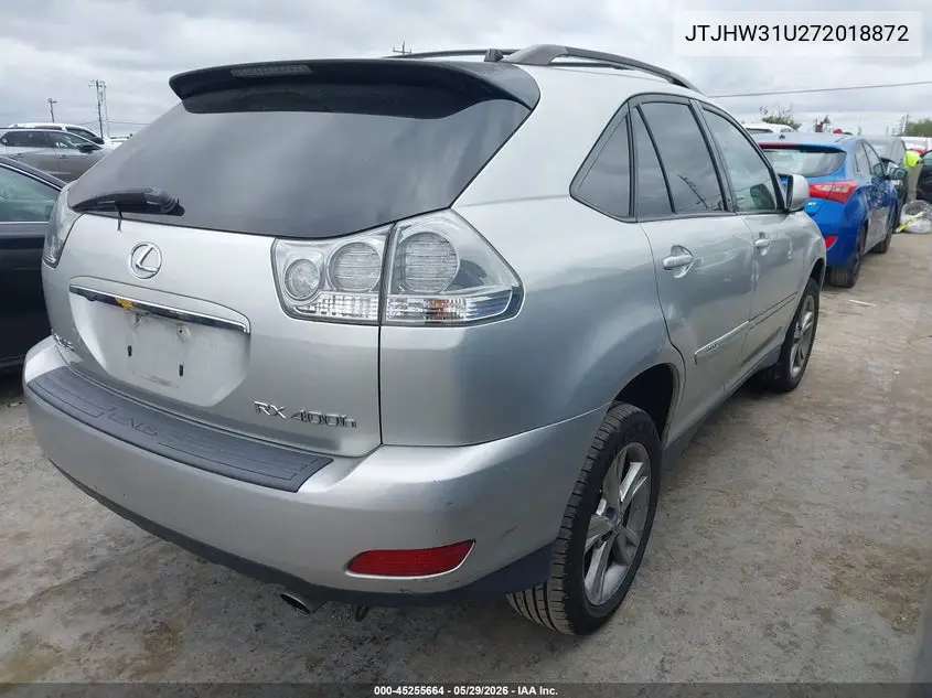 2007 Lexus Rx 400H VIN: JTJHW31U272018872 Lot: 45255664