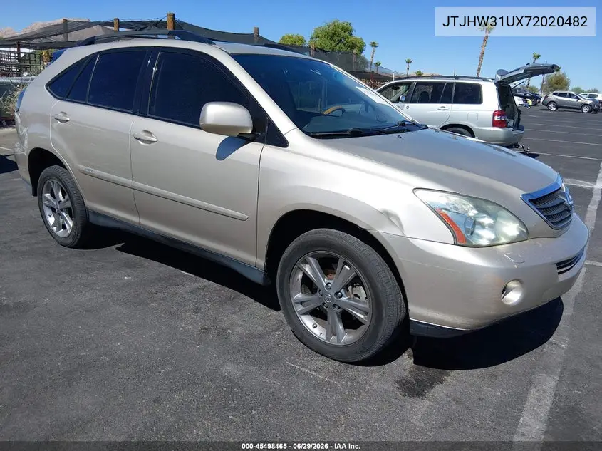 2007 Lexus Rx 400H VIN: JTJHW31UX72020482 Lot: 45498465