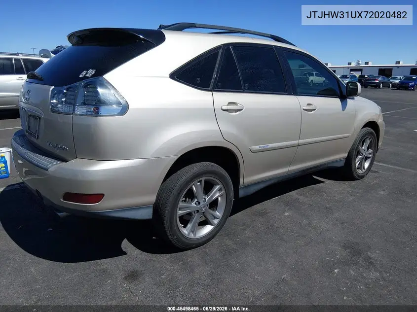 2007 Lexus Rx 400H VIN: JTJHW31UX72020482 Lot: 45498465