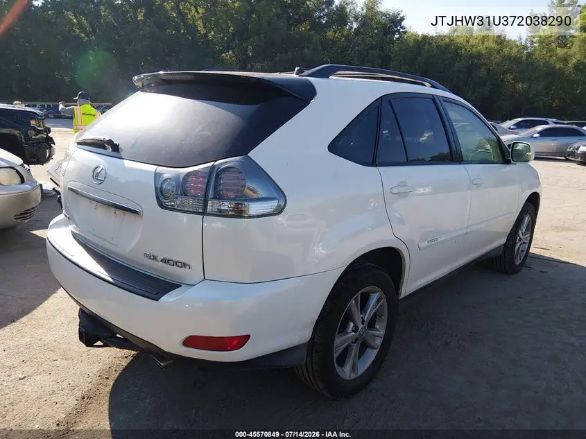 2007 Lexus Rx 400H VIN: JTJHW31U372038290 Lot: 45570849