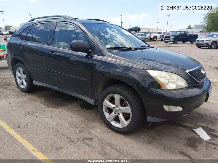 2007 Lexus Rx 350 VIN: 2T2HK31U57C026220 Lot: 45666864