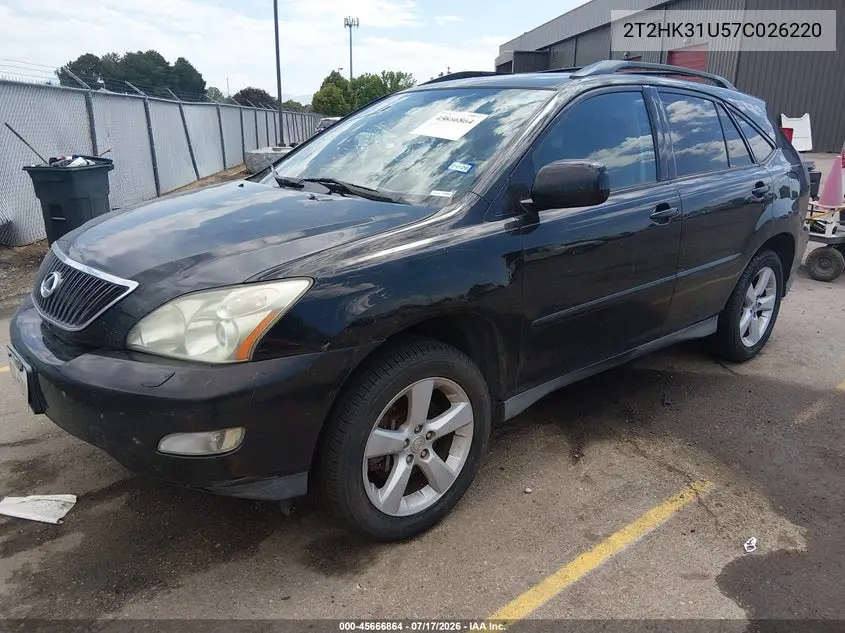 2007 Lexus Rx 350 VIN: 2T2HK31U57C026220 Lot: 45666864