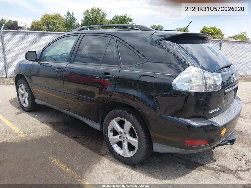 2007 Lexus Rx 350 VIN: 2T2HK31U57C026220 Lot: 45666864