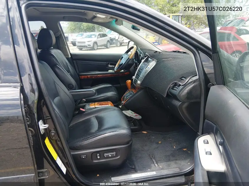 2007 Lexus Rx 350 VIN: 2T2HK31U57C026220 Lot: 45666864