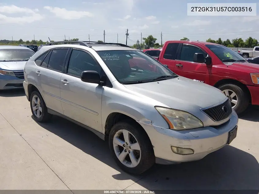2007 Lexus Rx 350 VIN: 2T2GK31U57C003516 Lot: 45671260