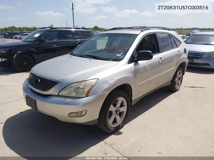 2007 Lexus Rx 350 VIN: 2T2GK31U57C003516 Lot: 45671260