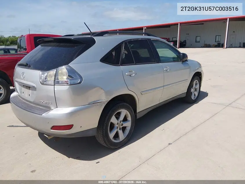 2007 Lexus Rx 350 VIN: 2T2GK31U57C003516 Lot: 45671260