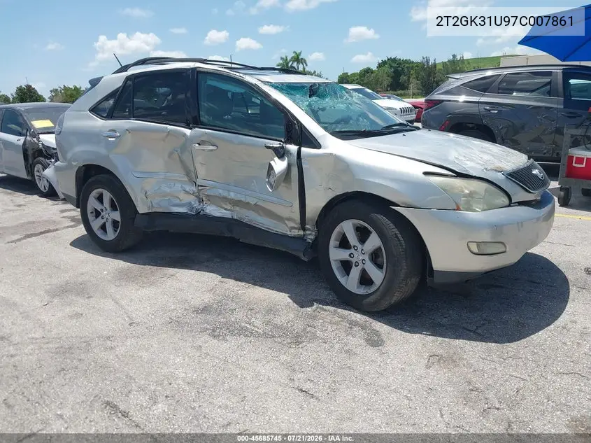 2007 Lexus Rx 350 VIN: 2T2GK31U97C007861 Lot: 45685745