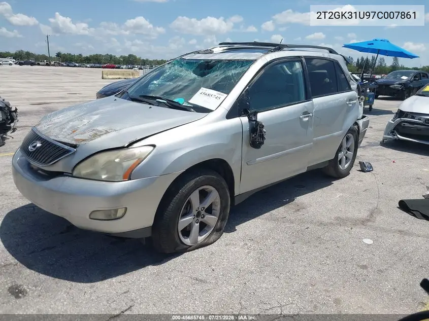 2007 Lexus Rx 350 VIN: 2T2GK31U97C007861 Lot: 45685745