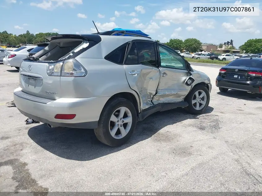 2007 Lexus Rx 350 VIN: 2T2GK31U97C007861 Lot: 45685745
