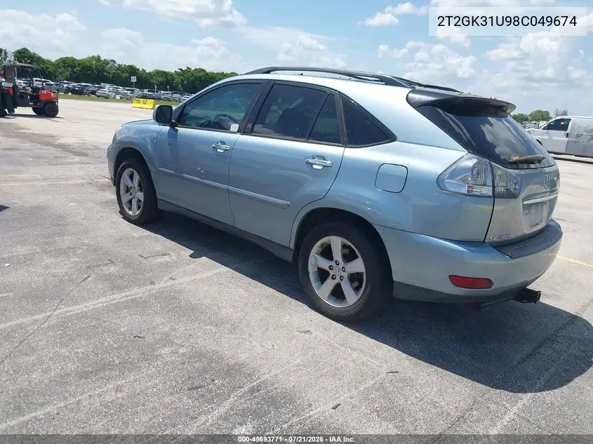 2008 Lexus Rx 350 VIN: 2T2GK31U98C049674 Lot: 45693771