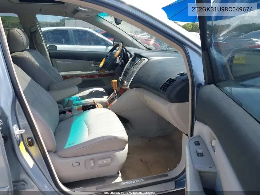 2008 Lexus Rx 350 VIN: 2T2GK31U98C049674 Lot: 45693771