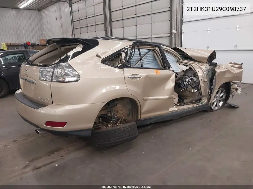 2009 Lexus Rx 350 VIN: 2T2HK31U29C098737 Lot: 45573573