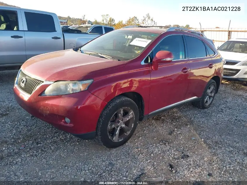 2T2ZK1BA1AC021228 2010 Lexus Rx 350