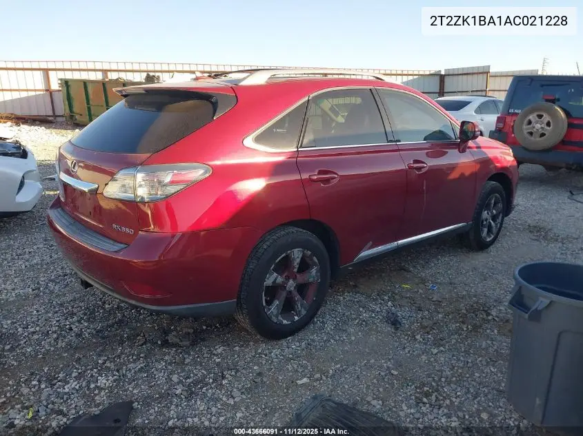 2T2ZK1BA1AC021228 2010 Lexus Rx 350