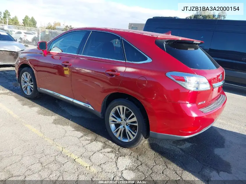 JTJZB1BA3A2000154 2010 Lexus Rx 450H