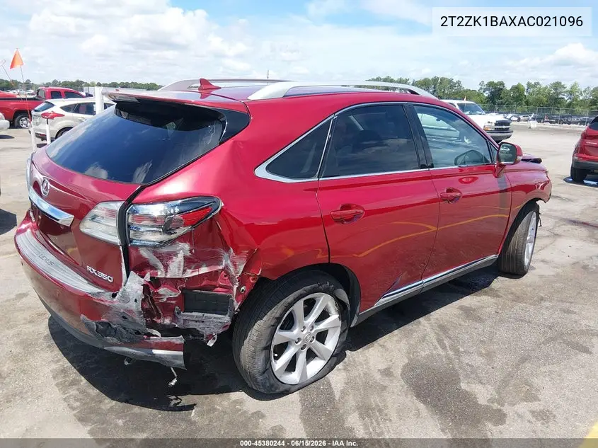 2010 Lexus Rx 350 VIN: 2T2ZK1BAXAC021096 Lot: 45380244
