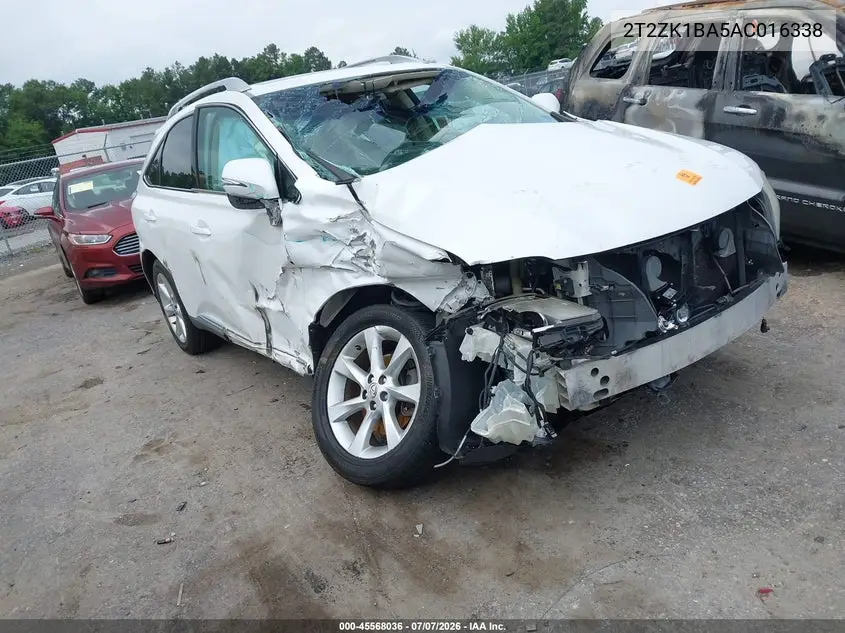 2010 Lexus Rx 350 VIN: 2T2ZK1BA5AC016338 Lot: 45568036