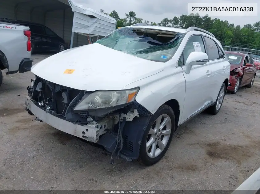 2010 Lexus Rx 350 VIN: 2T2ZK1BA5AC016338 Lot: 45568036