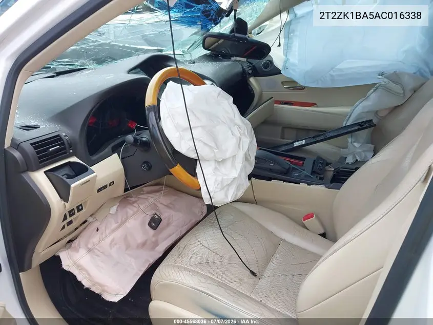 2010 Lexus Rx 350 VIN: 2T2ZK1BA5AC016338 Lot: 45568036