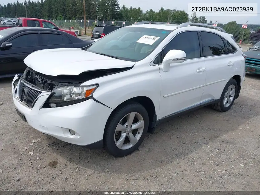 2010 Lexus Rx 350 VIN: 2T2BK1BA9AC023939 Lot: 45598028