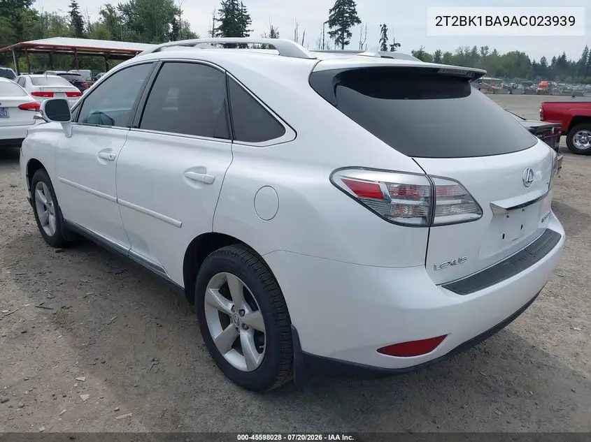 2010 Lexus Rx 350 VIN: 2T2BK1BA9AC023939 Lot: 45598028