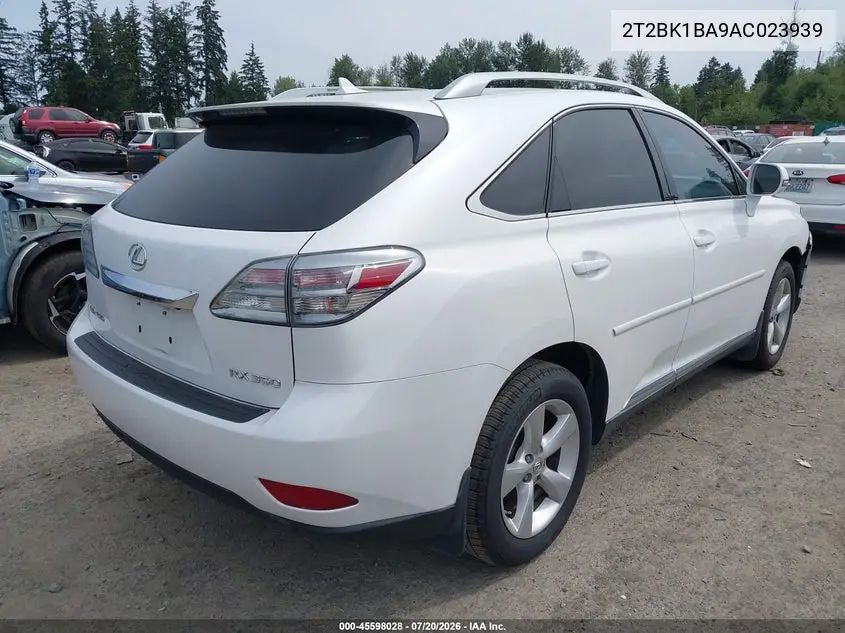 2010 Lexus Rx 350 VIN: 2T2BK1BA9AC023939 Lot: 45598028