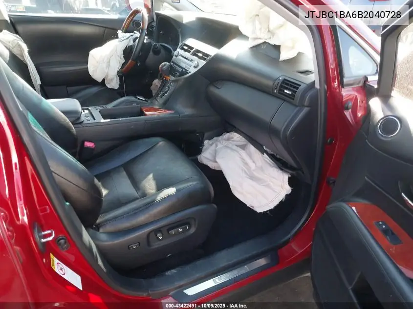 JTJBC1BA6B2040728 2011 Lexus Rx 450H