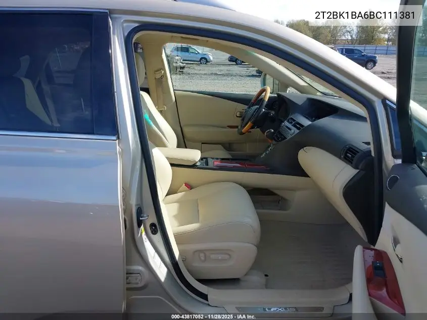 2T2BK1BA6BC111381 2011 Lexus Rx 350