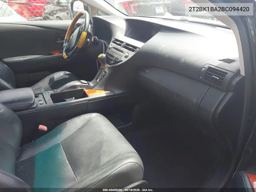 2011 Lexus Rx 350 VIN: 2T2BK1BA2BC094420 Lot: 45409300