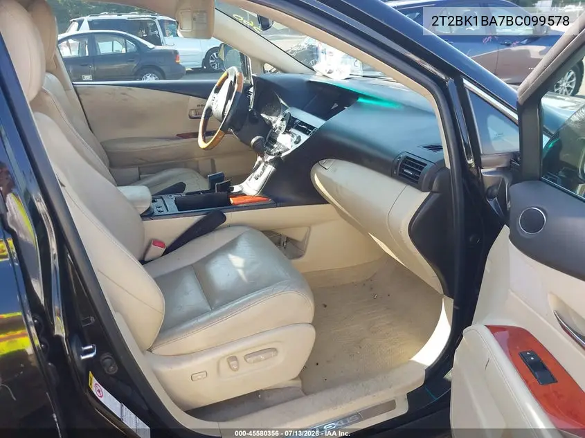 2011 Lexus Rx 350 VIN: 2T2BK1BA7BC099578 Lot: 45580356